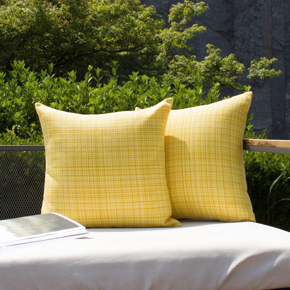 5149 Kevin Textile Pack of 2 Decorative Outdoor Waterproof Throw Pillow